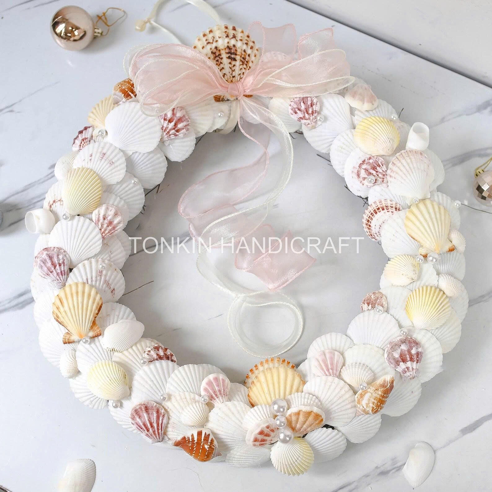 Wall Hanging Seashell Round Wreath 1