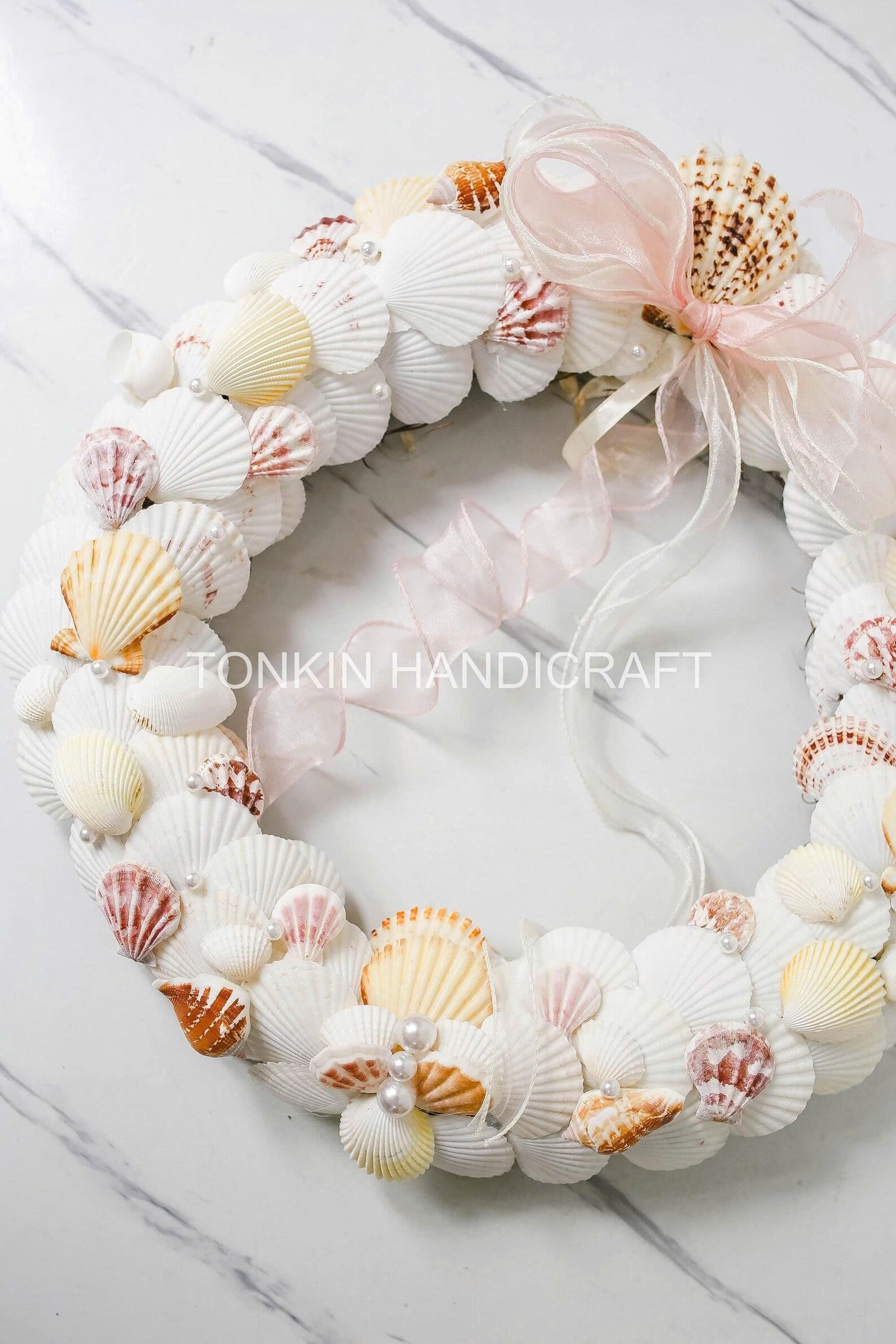Wall Hanging Seashell Round Wreath 1