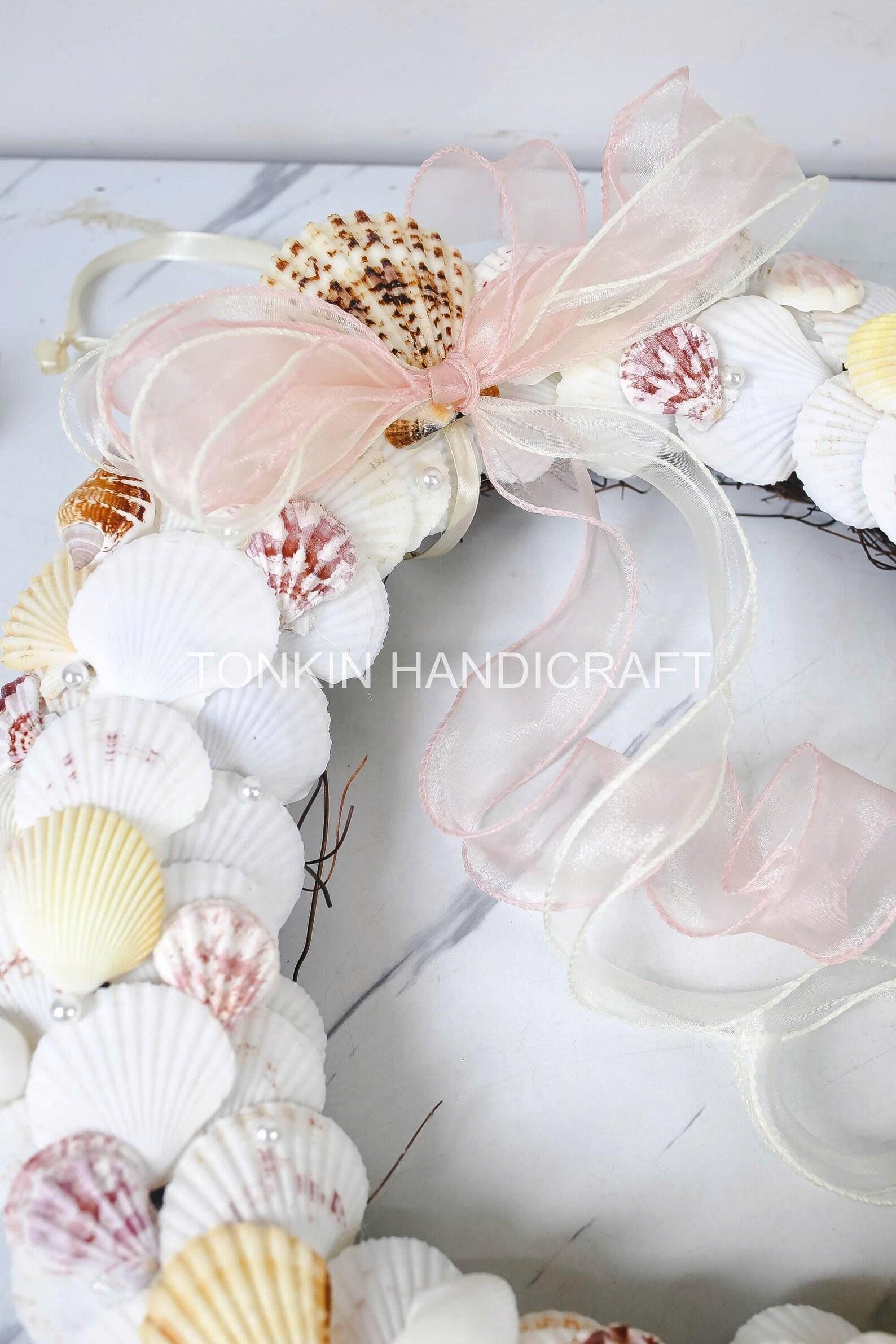 Wall Hanging Seashell Round Wreath 1