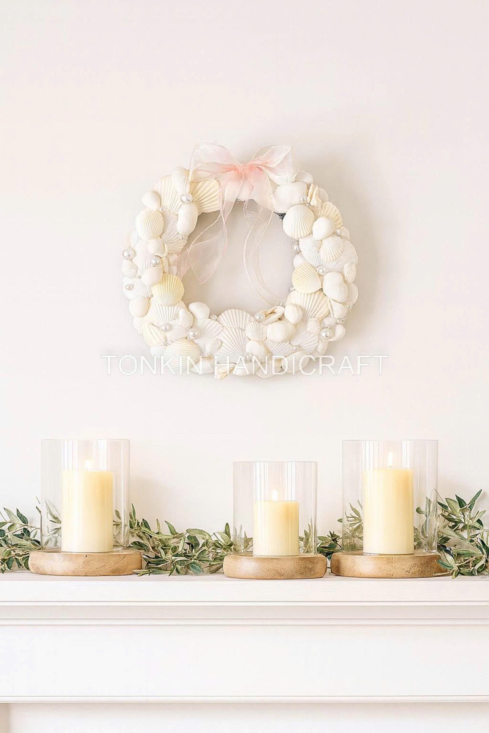 Wall Hanging Seashell Round Wreath 2