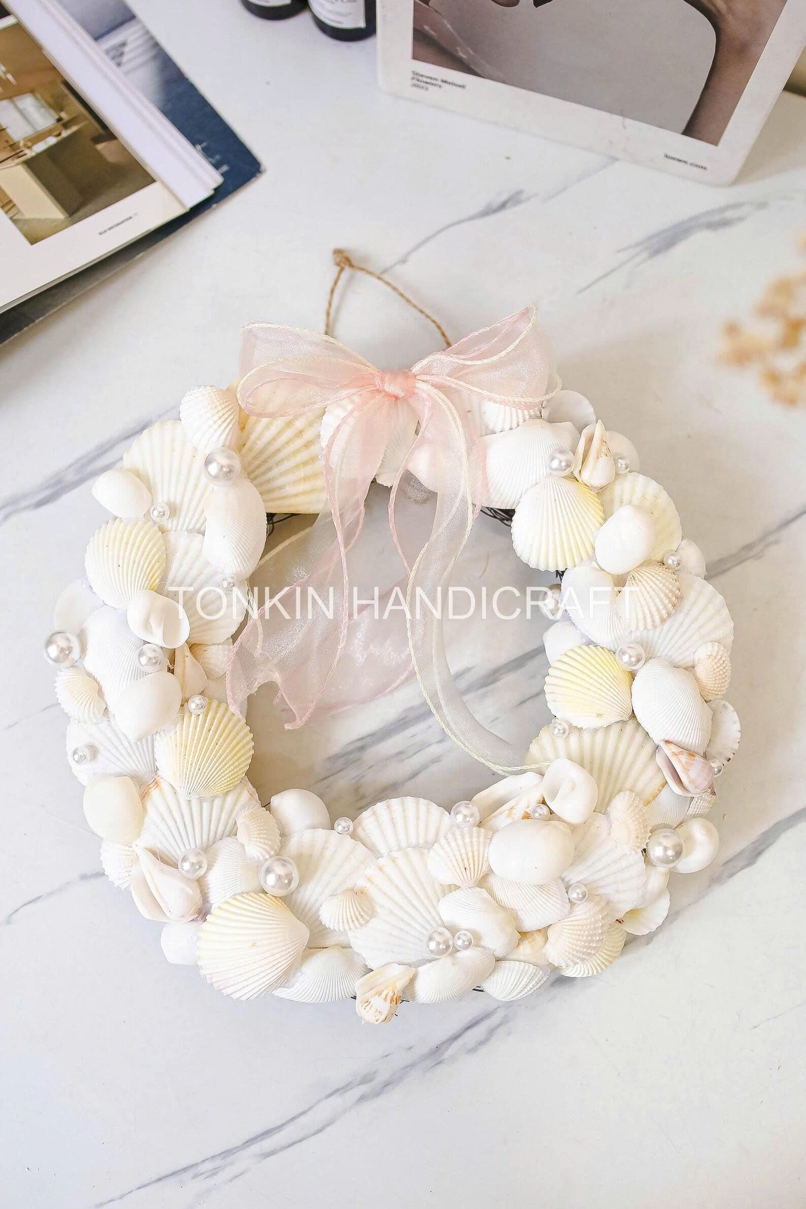 Wall Hanging Seashell Round Wreath 2