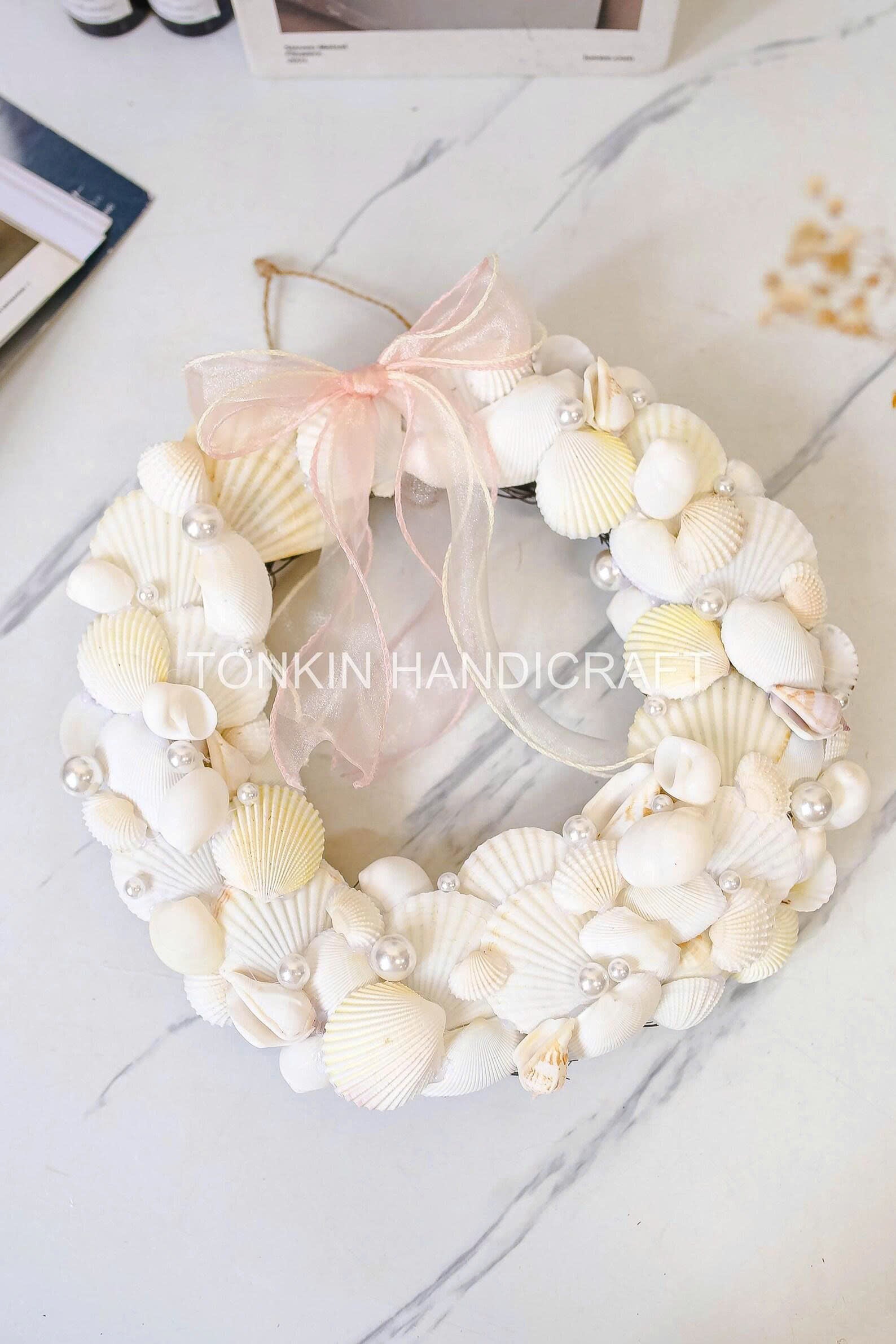 Wall Hanging Seashell Round Wreath 2