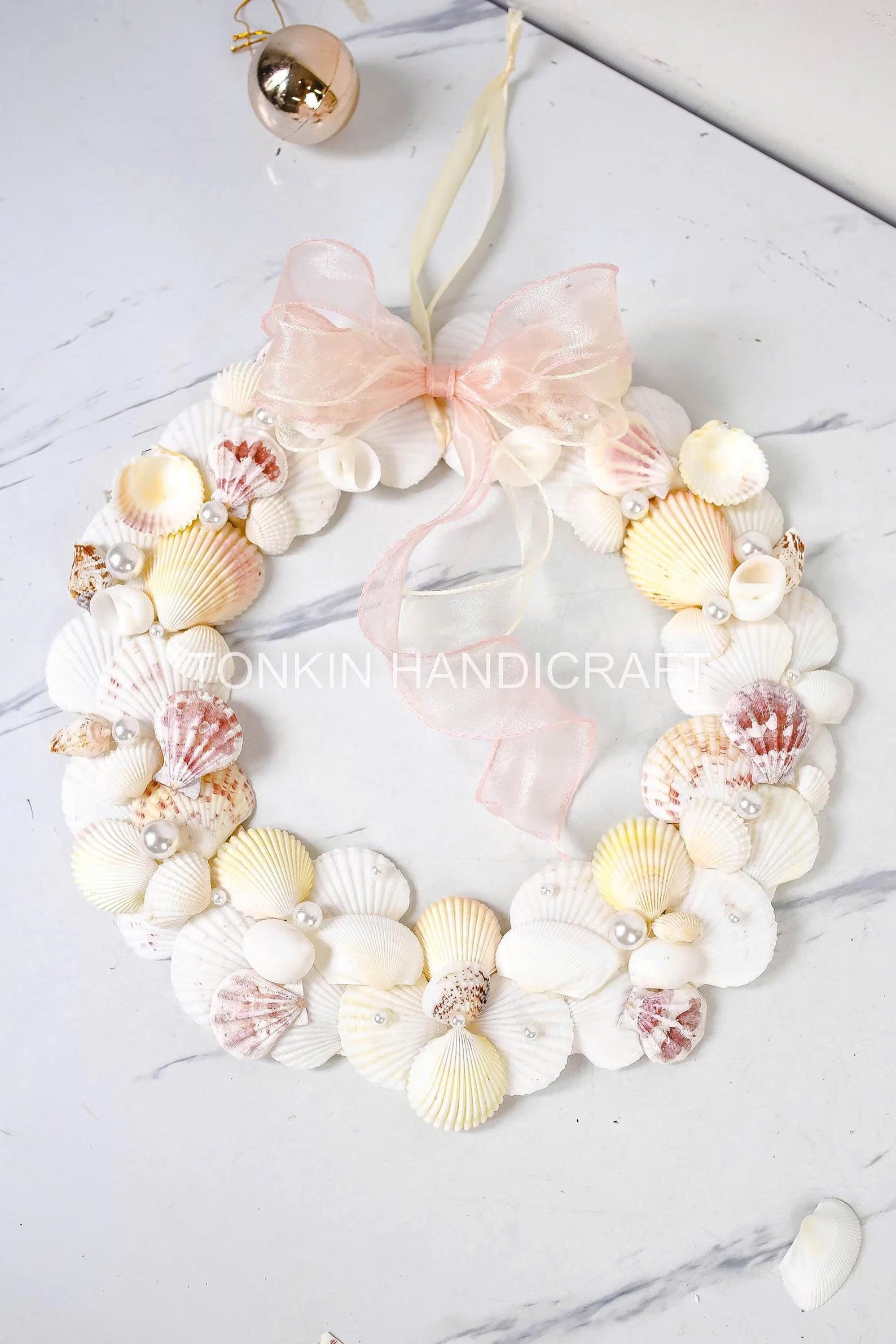 Wall Hanging Seashell Round Wreath 3