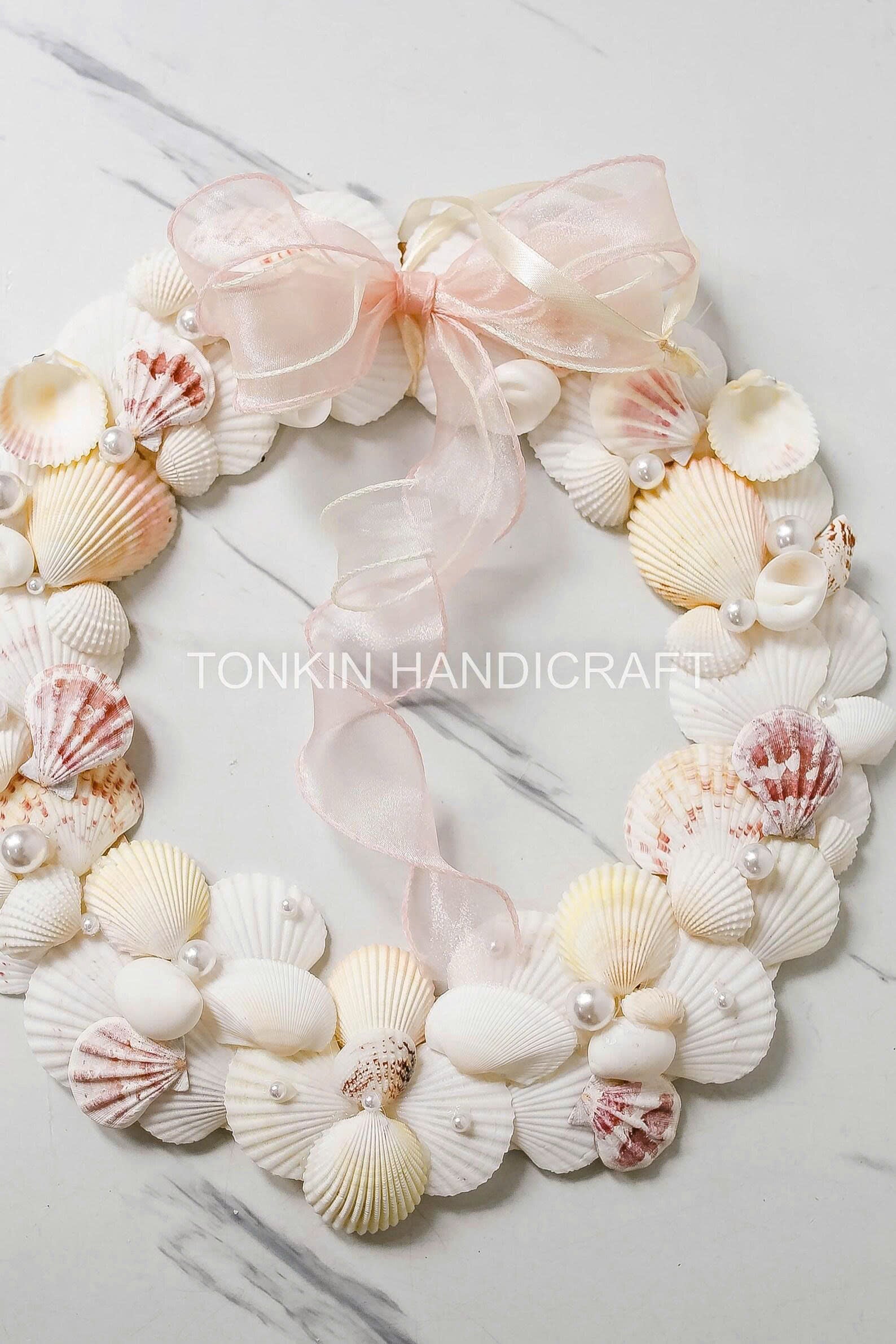 Wall Hanging Seashell Round Wreath 3