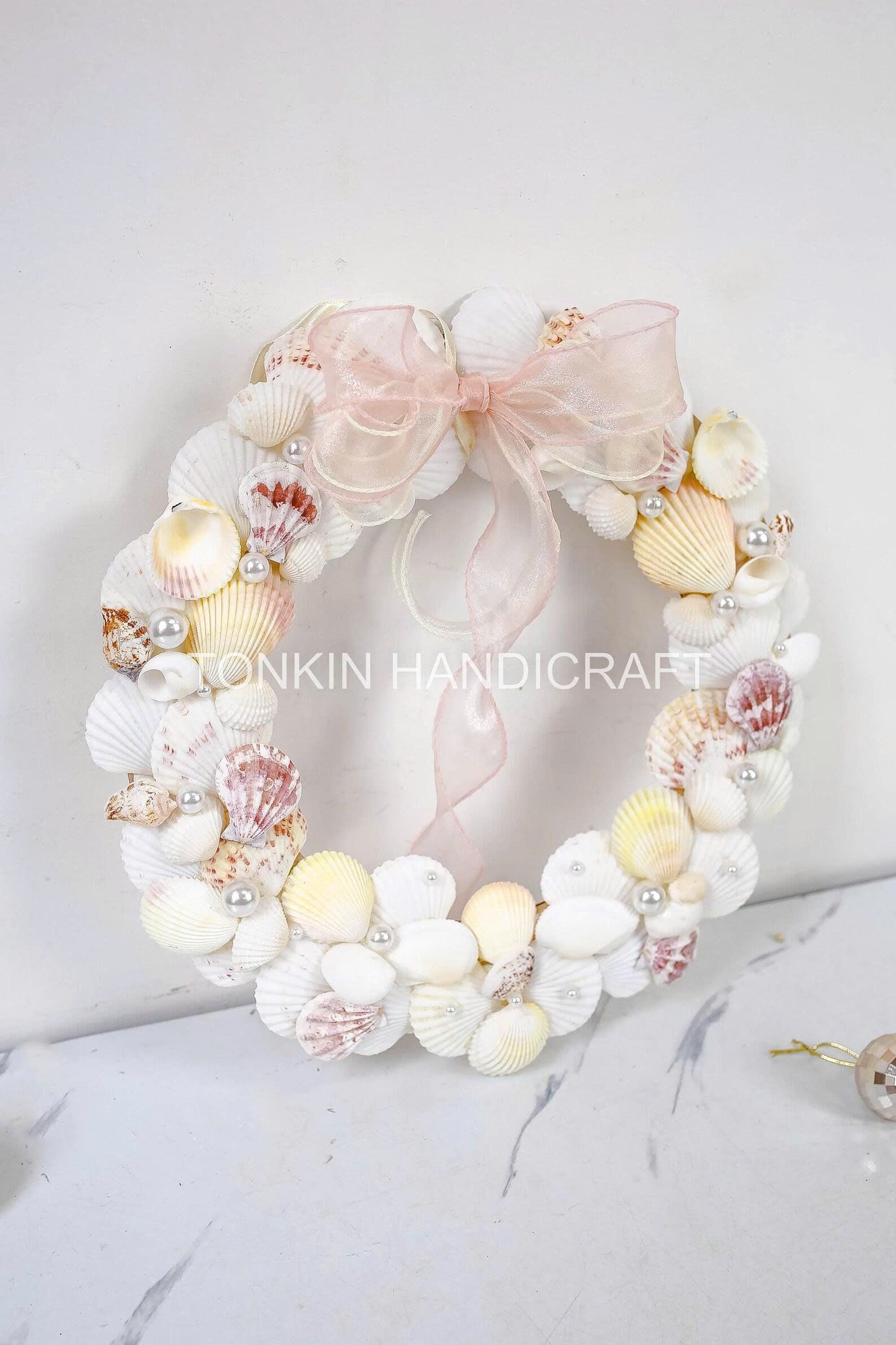 Wall Hanging Seashell Round Wreath 3