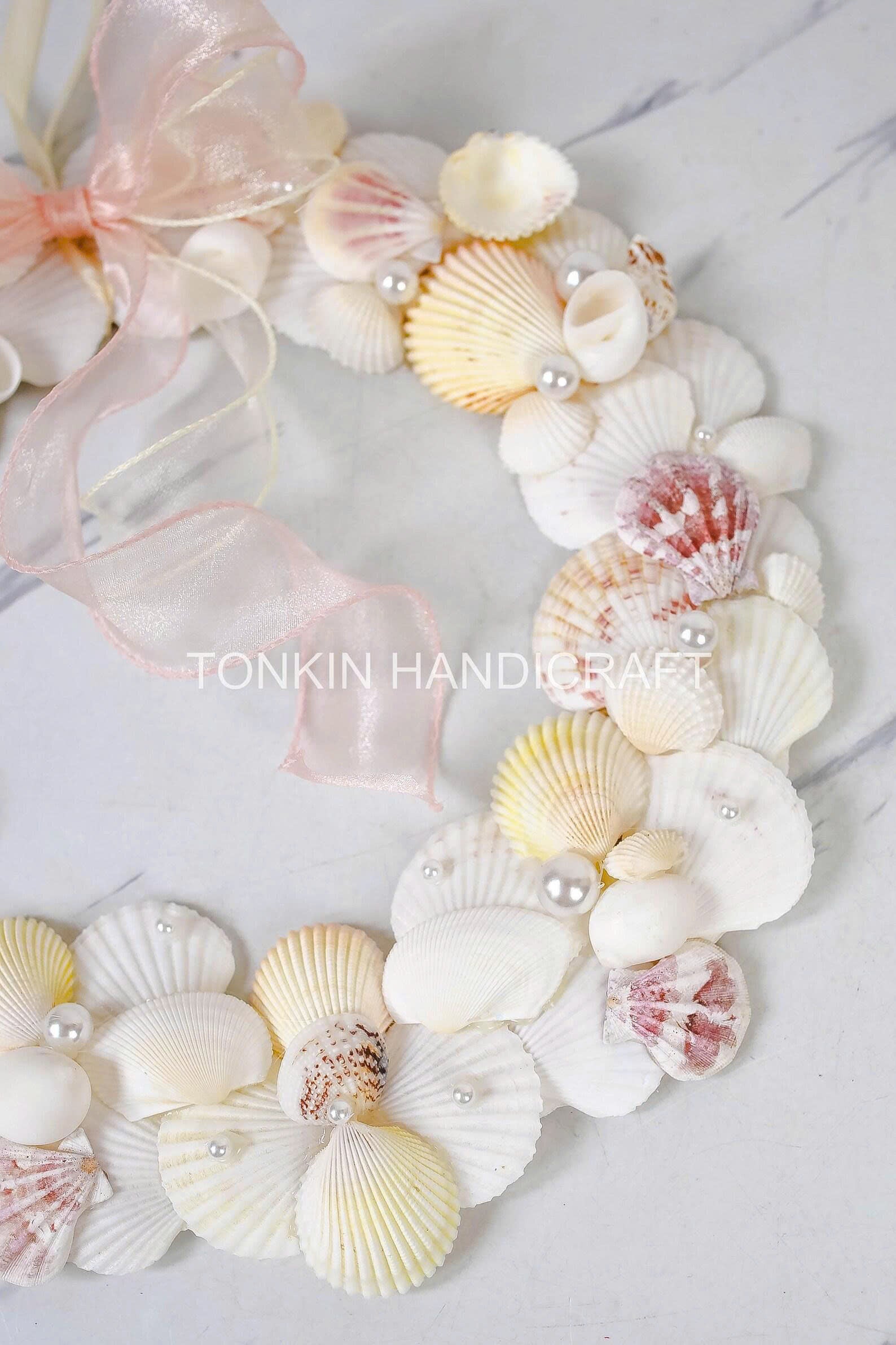 Wall Hanging Seashell Round Wreath 3