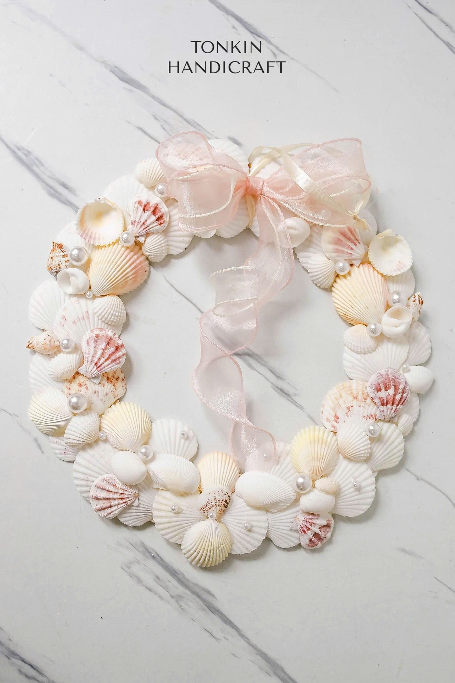 Wall Hanging Seashell Round Wreath 3
