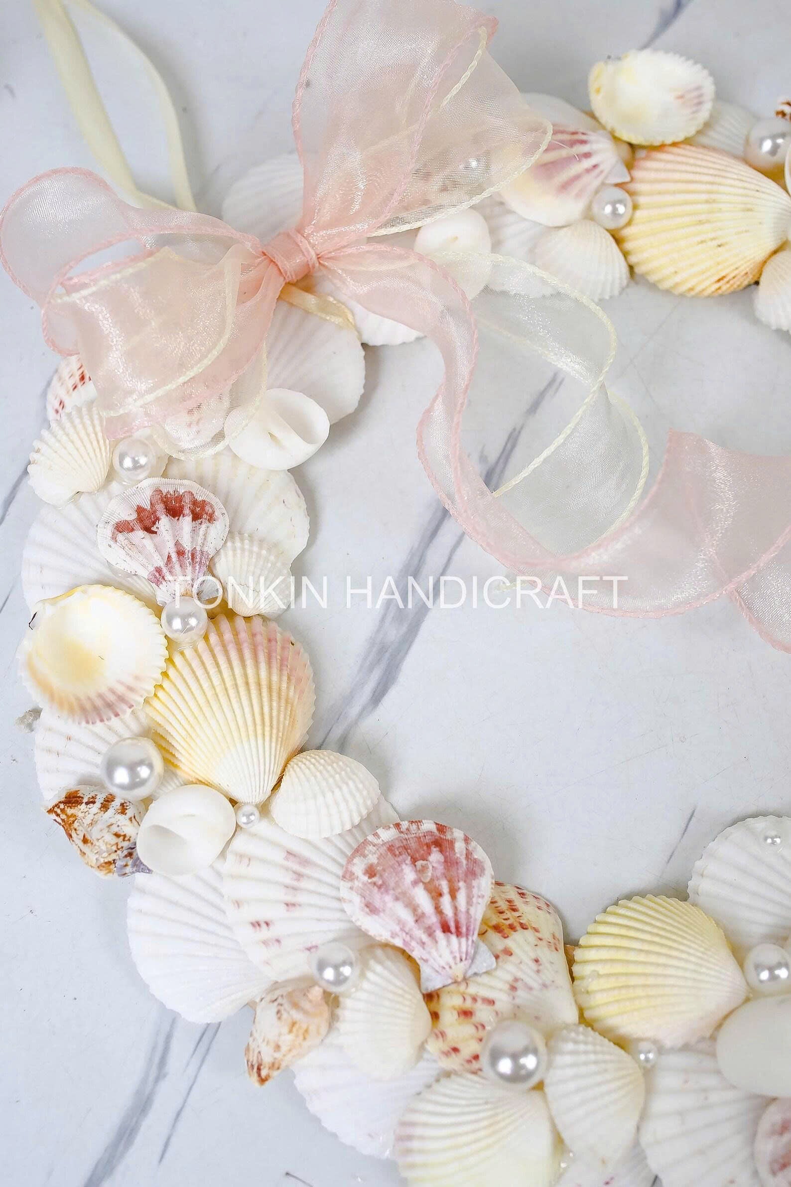 Wall Hanging Seashell Round Wreath 3