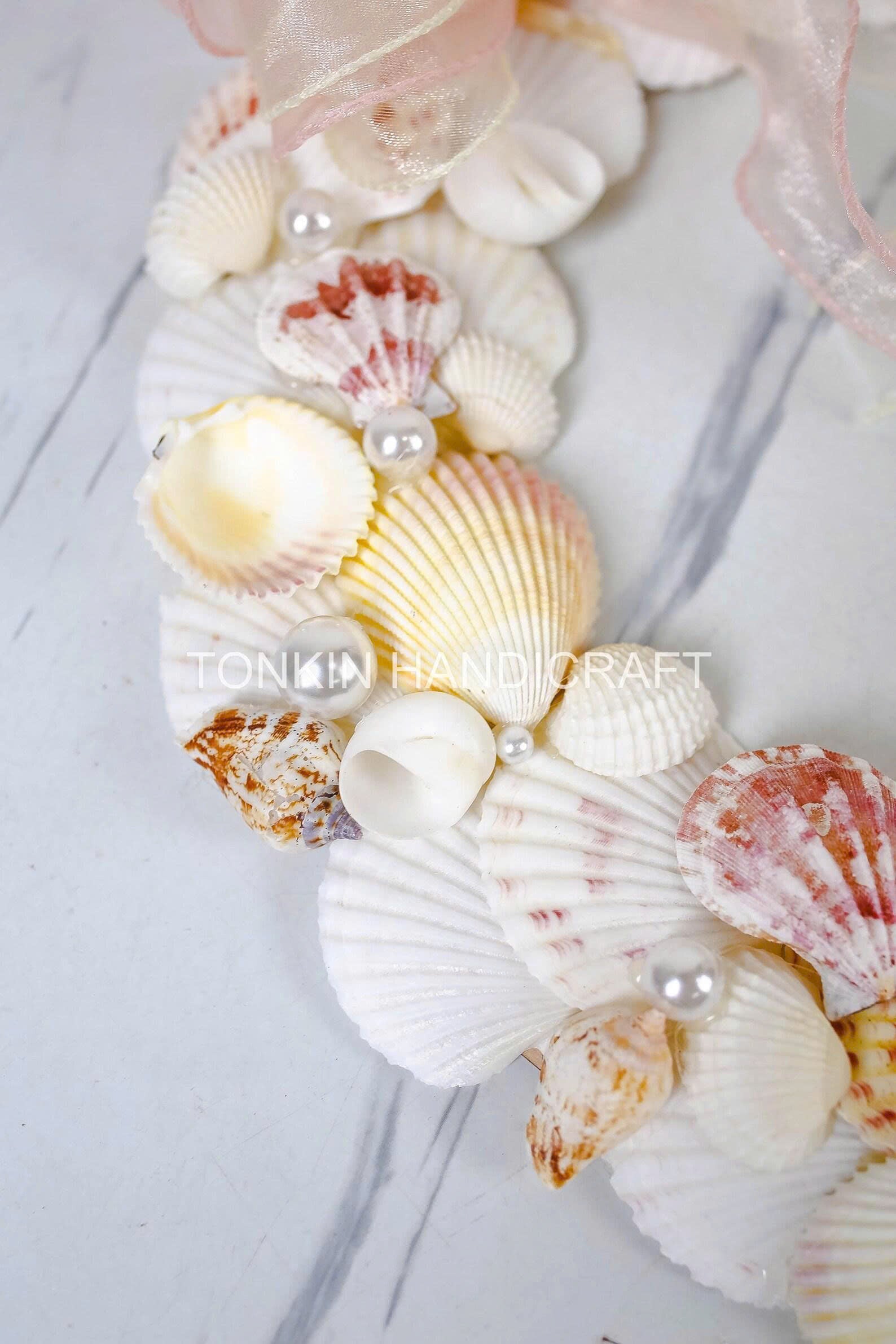 Wall Hanging Seashell Round Wreath 3