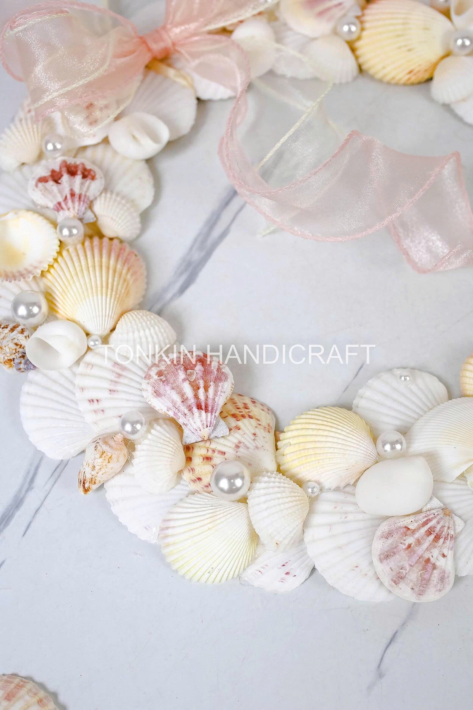 Wall Hanging Seashell Round Wreath 3