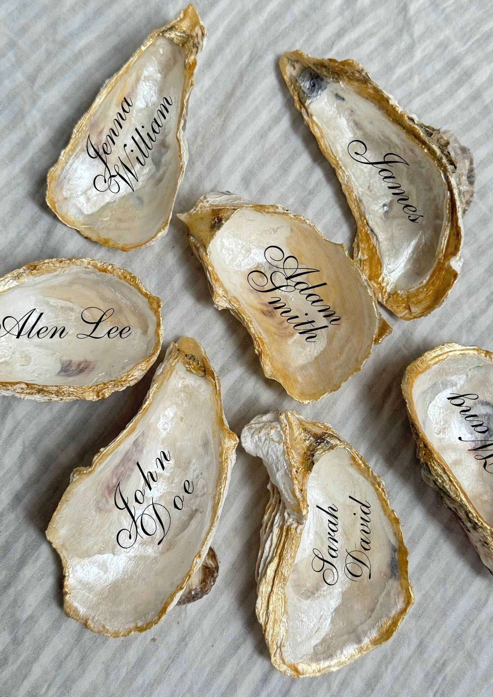 Gold Oyster Shell Place Cards