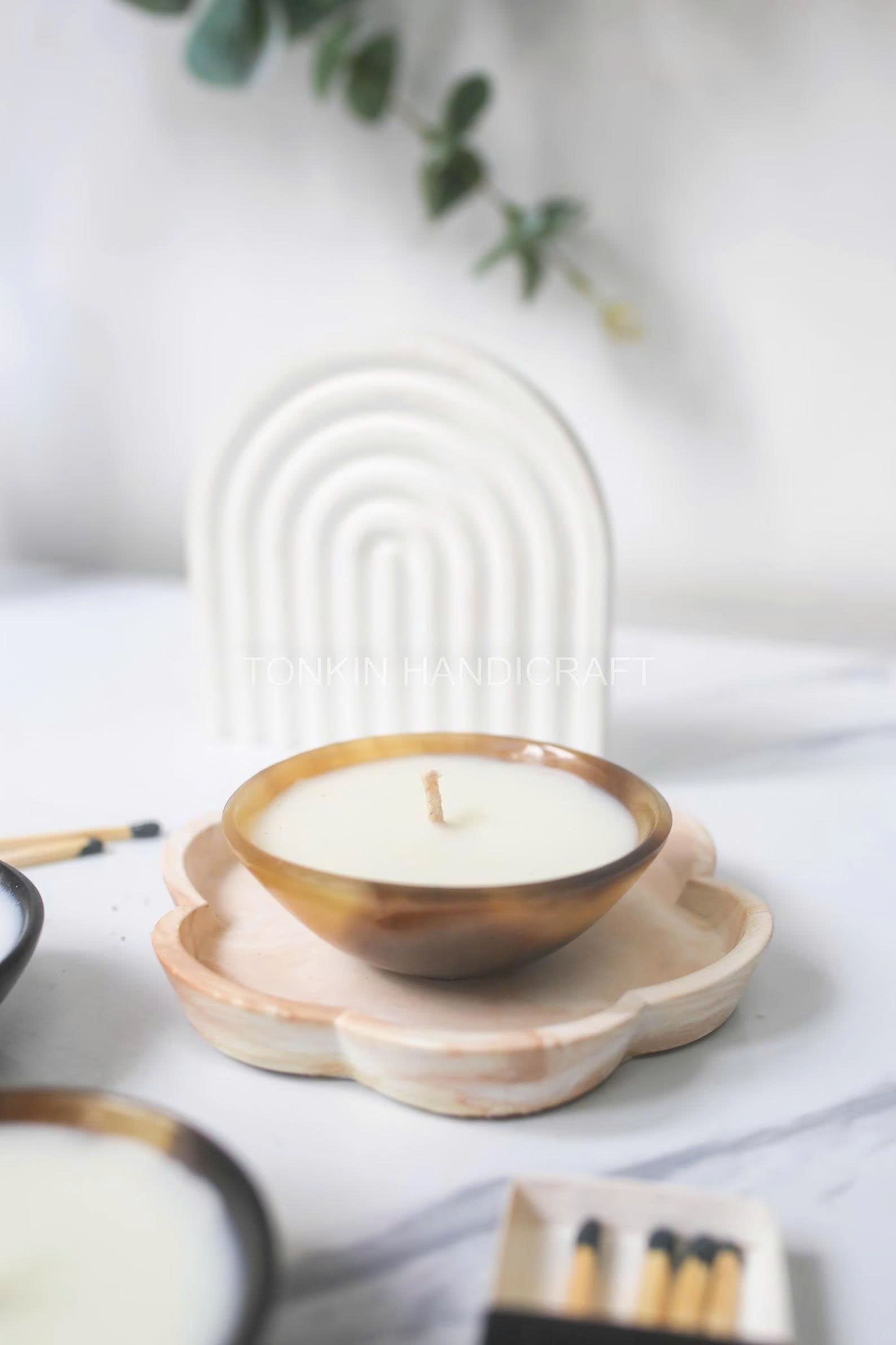 Personalized Horn Buffalo Candle Bowl 1