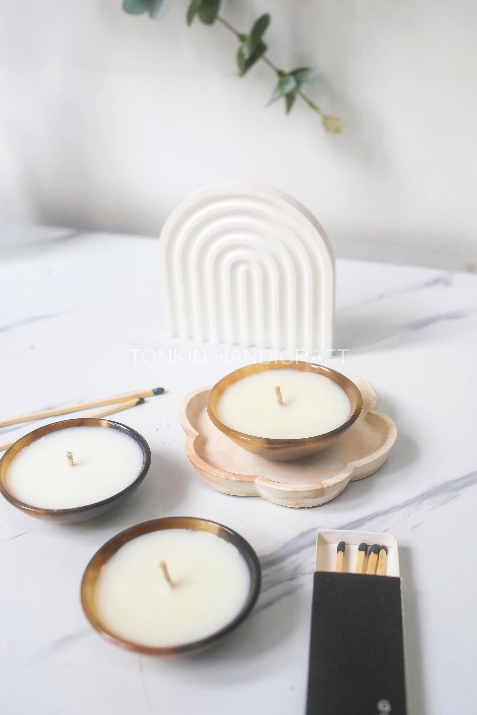 Personalized Horn Buffalo Candle Bowl 1