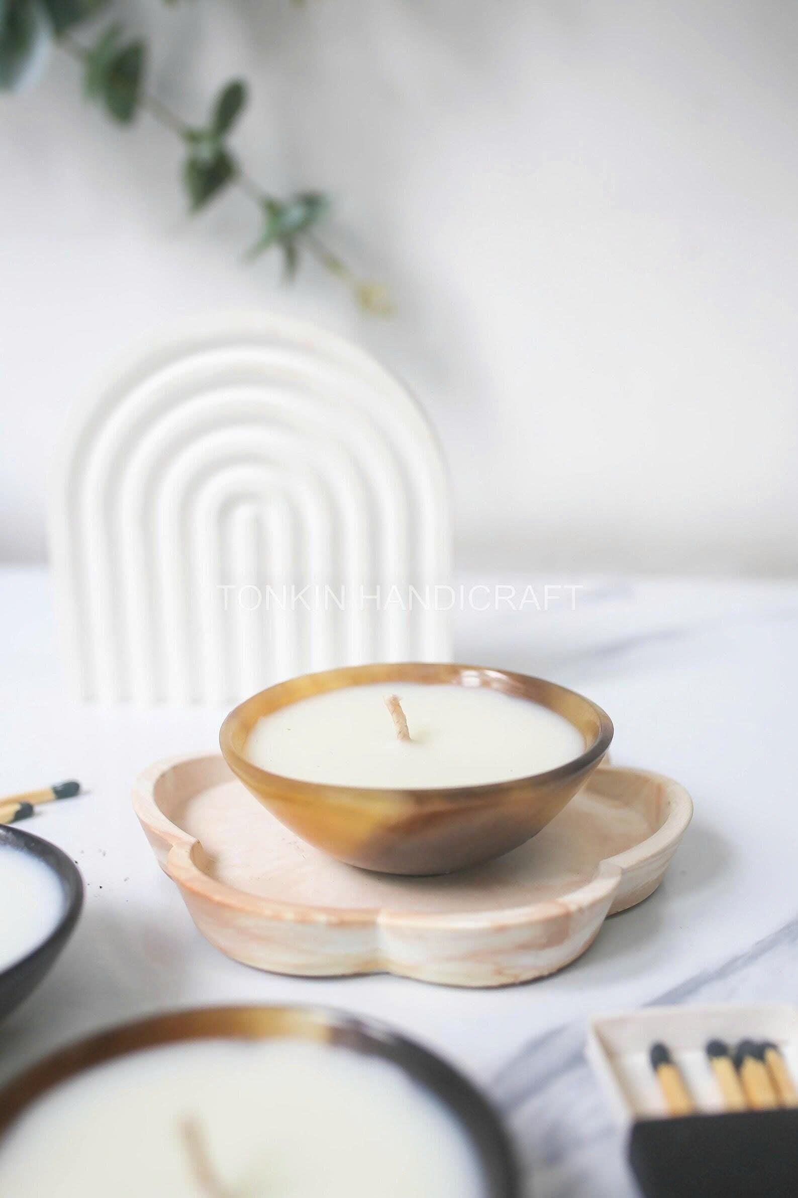 Personalized Horn Buffalo Candle Bowl 1