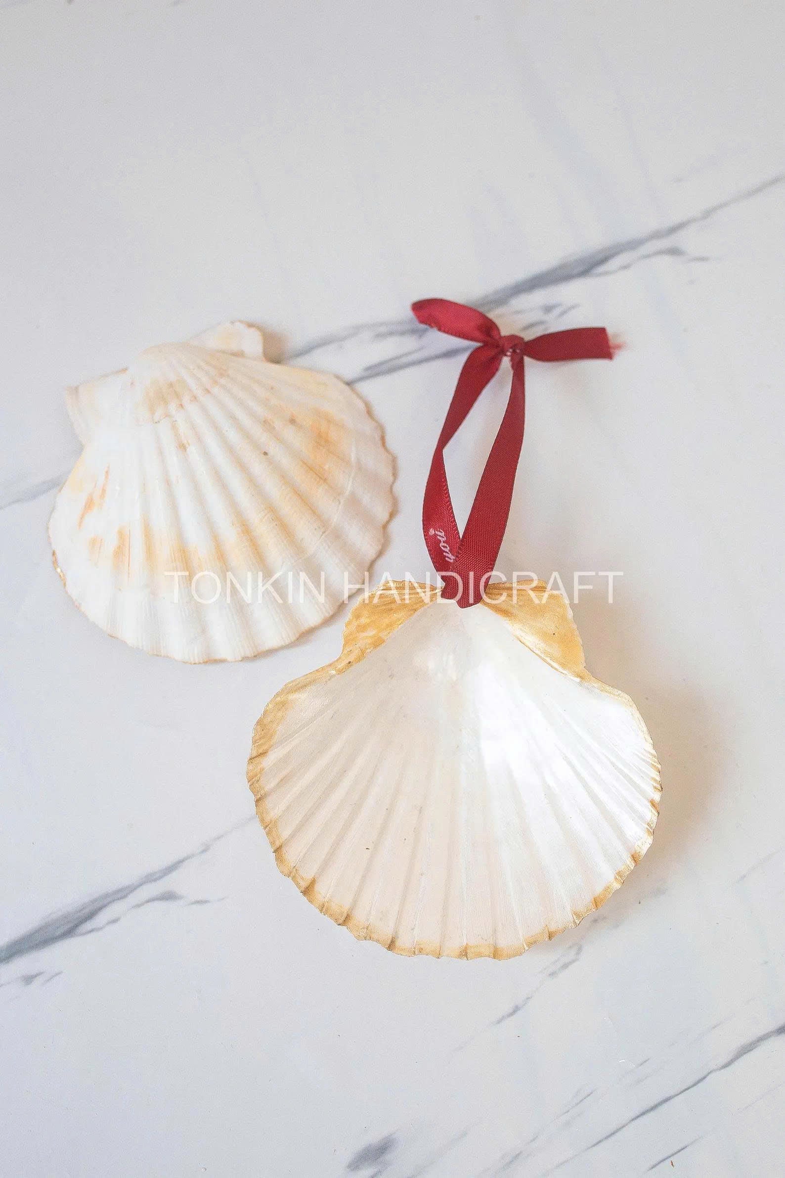 Personalized Engagement Shell Ornament 8
