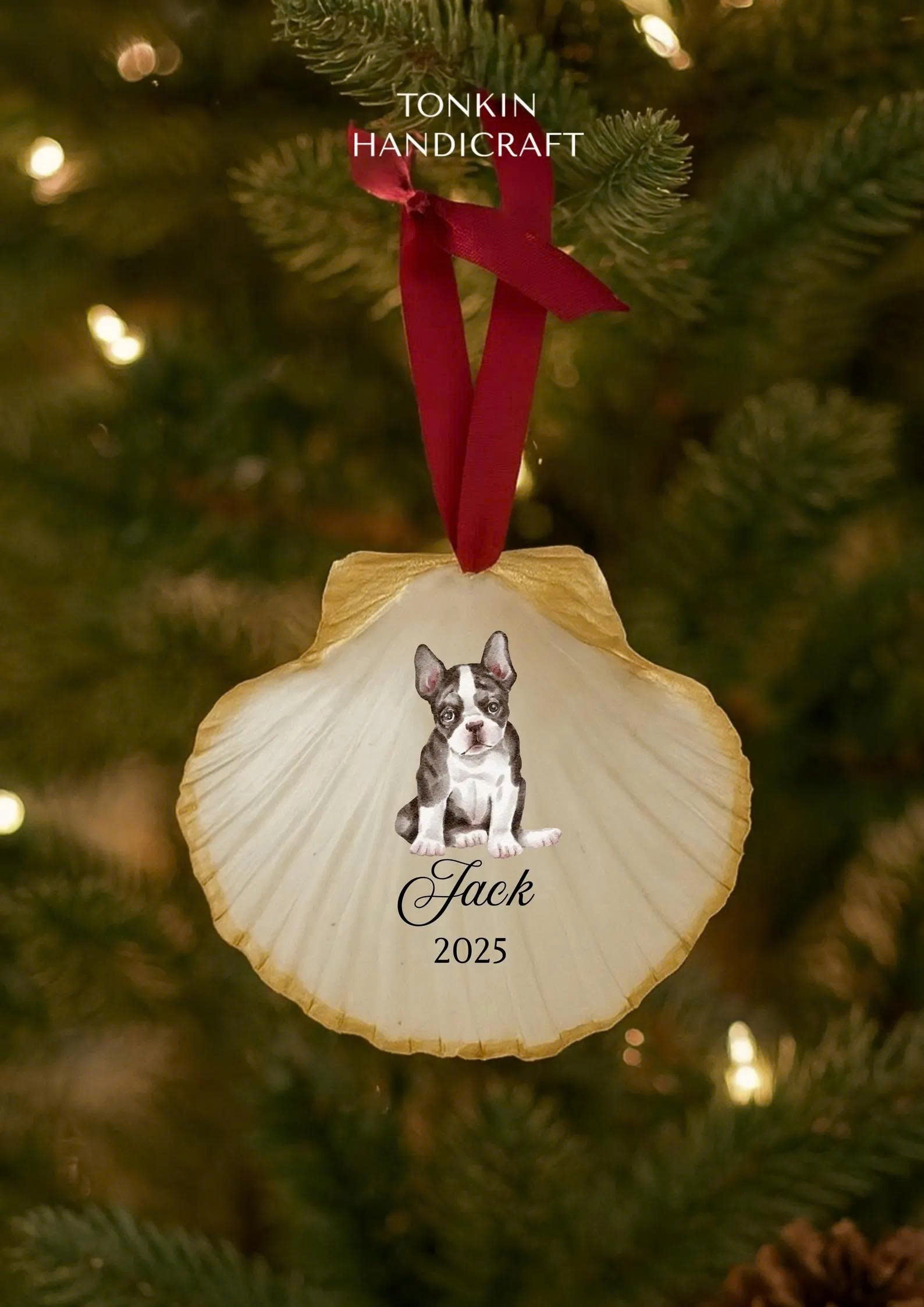 Personalized Engagement Shell Ornament 12