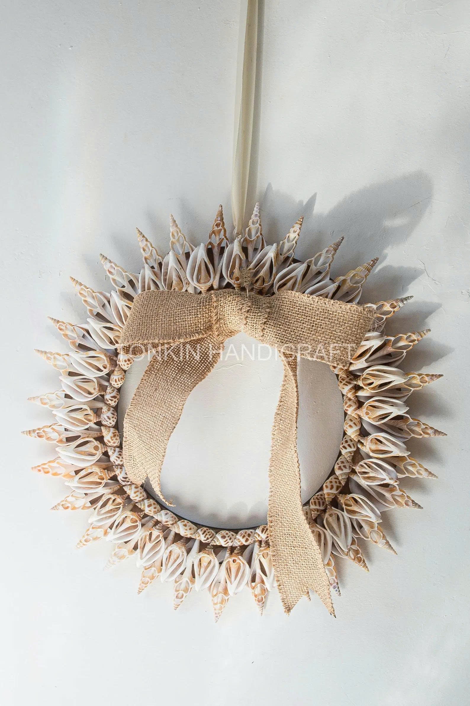 Shell Round Wreath, Christmas Oyster Wreath