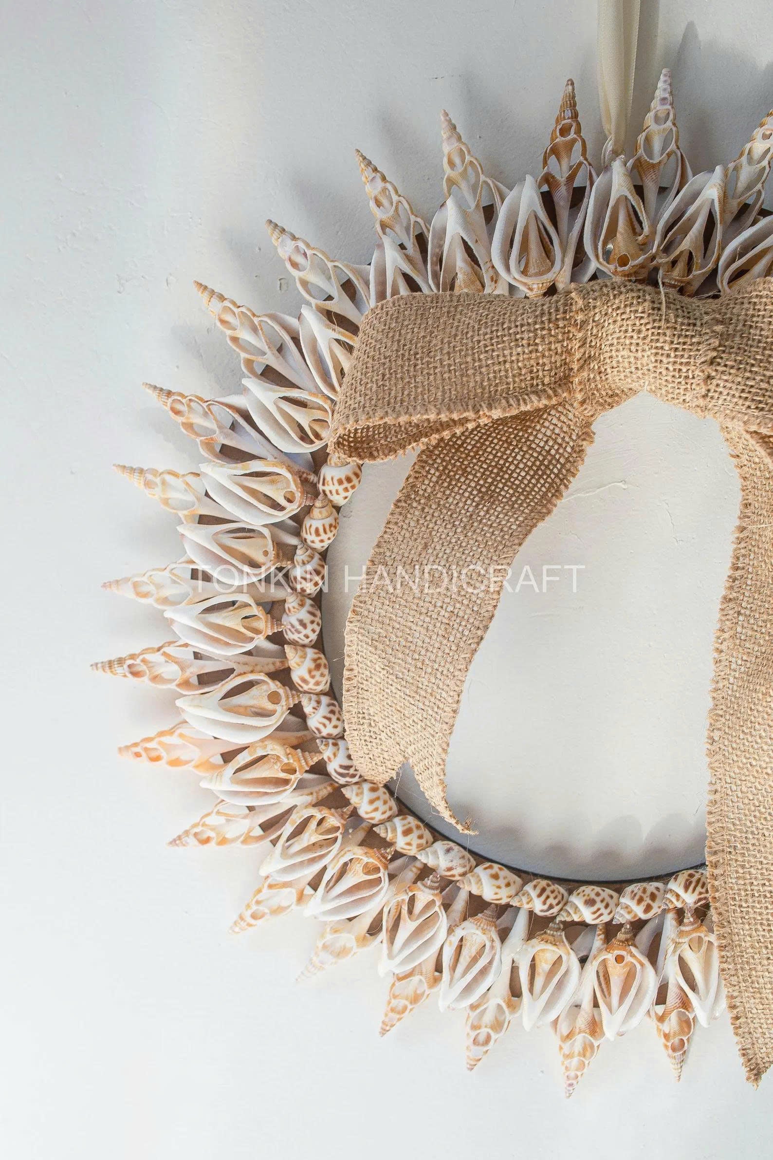 Shell Round Wreath, Christmas Oyster Wreath