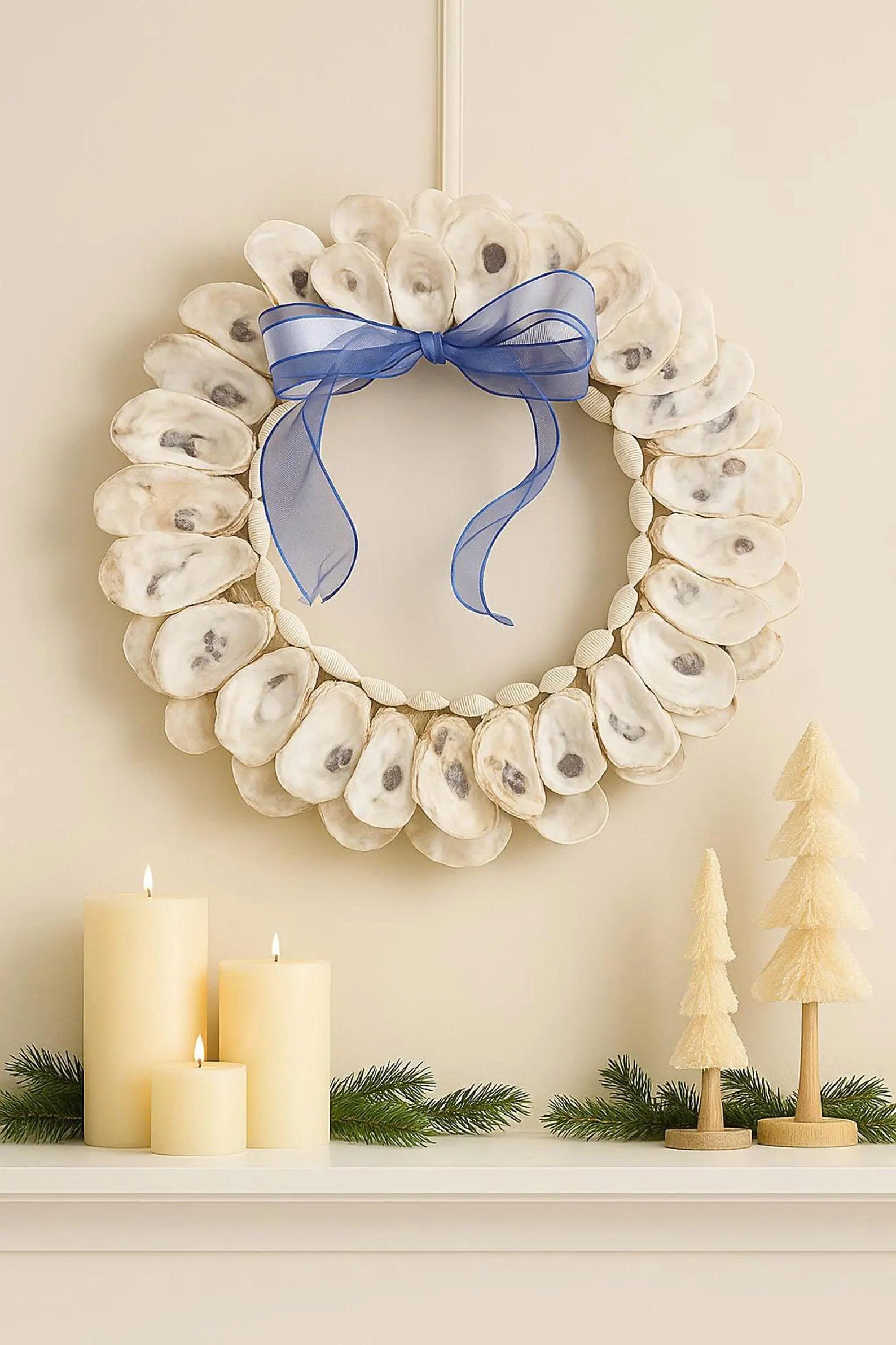 Oyster Round Wreath, Christmas Oyster Wreath Gift