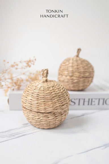Basket With Lid - TONKIN HANDICRAFT