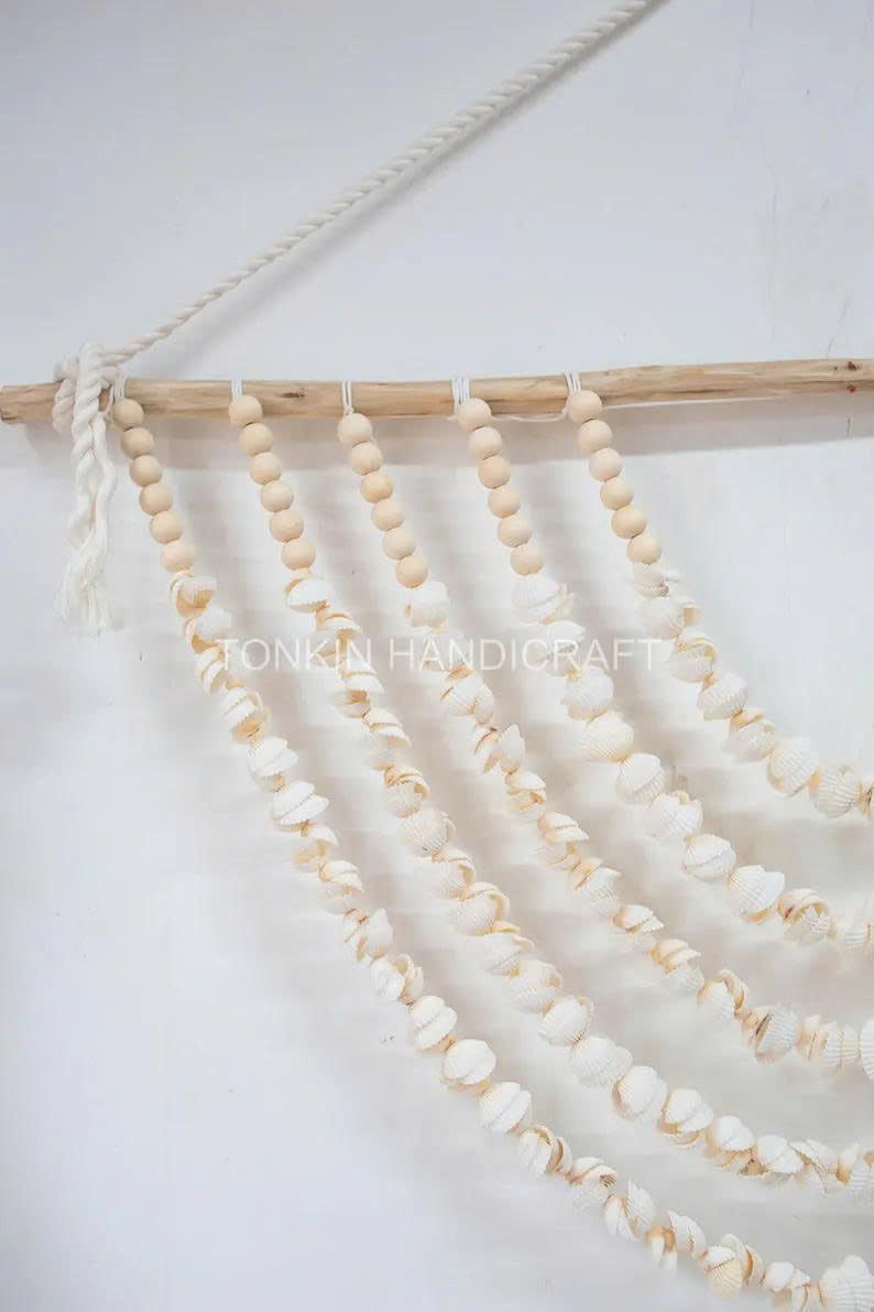 Shell Wooden Bead Wall Hanging - TONKIN HANDICRAFT