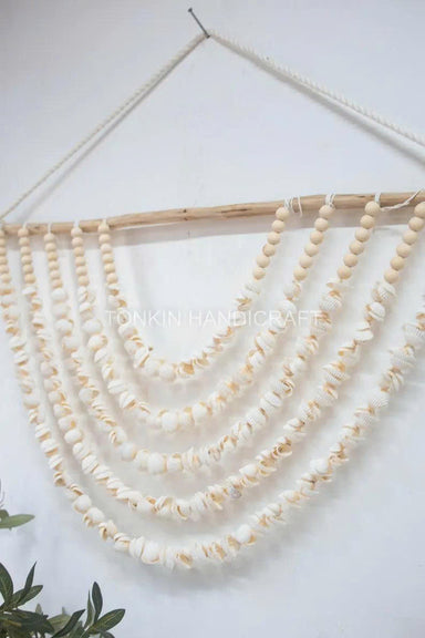 Shell Wooden Bead Wall Hanging - TONKIN HANDICRAFT
