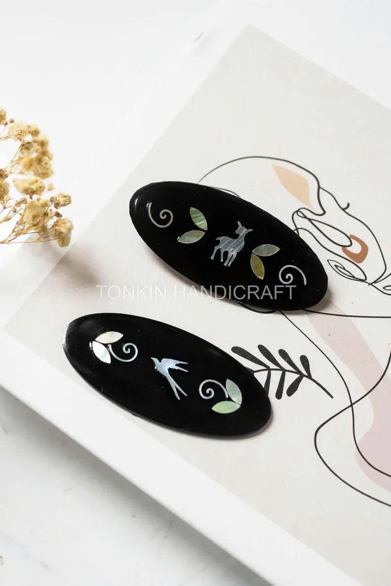 Mother of Pearl Hairclip 1 - TONKIN HANDICRAFT