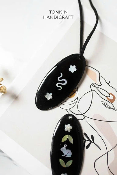 Hand-Inlaid Mother-of-Pearl Necklace 2 - TONKIN HANDICRAFT