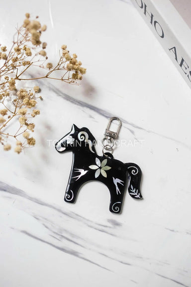Personalized Hand-Inlaid Mother-of-Pearl Keychain - TONKIN HANDICRAFT