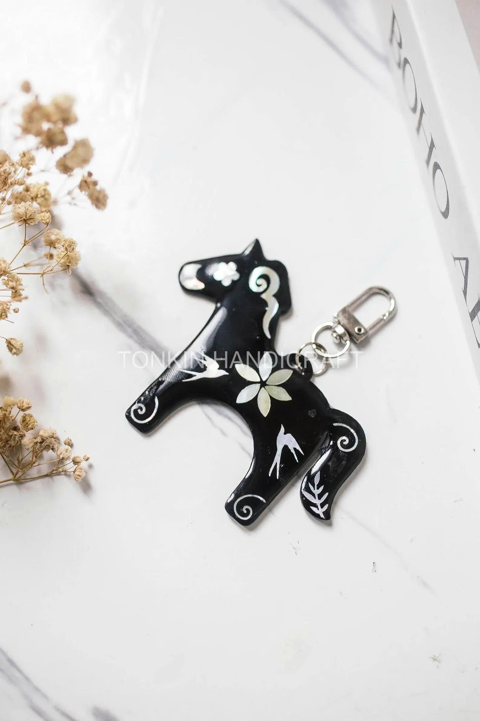 Personalized Hand-Inlaid Mother-of-Pearl Keychain - TONKIN HANDICRAFT