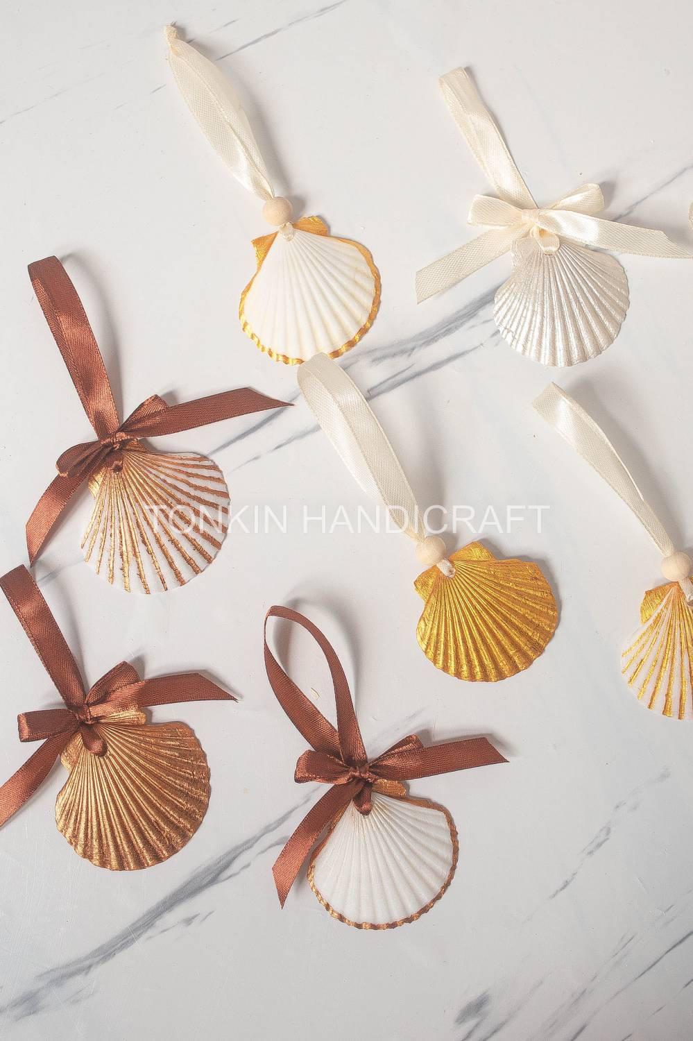 Customizable Scalloped Shell Ornament