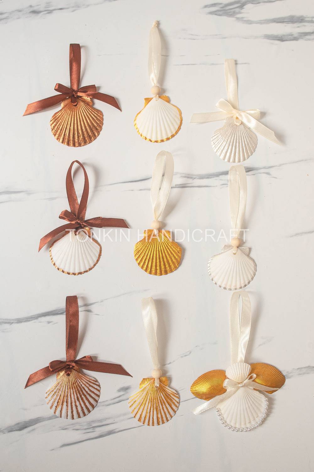 Customizable Scalloped Shell Ornament