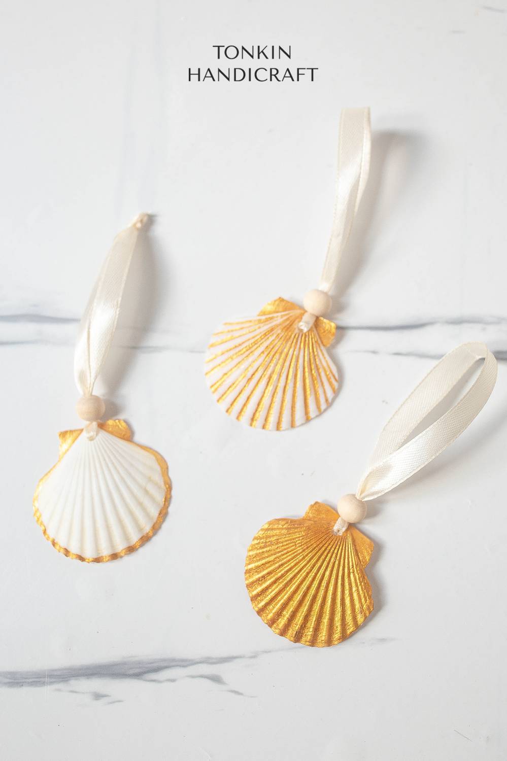 Customizable Scalloped Shell Ornament