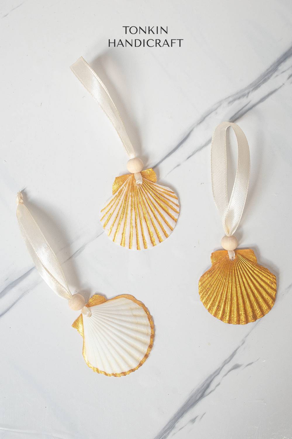 Customizable Scalloped Shell Ornament