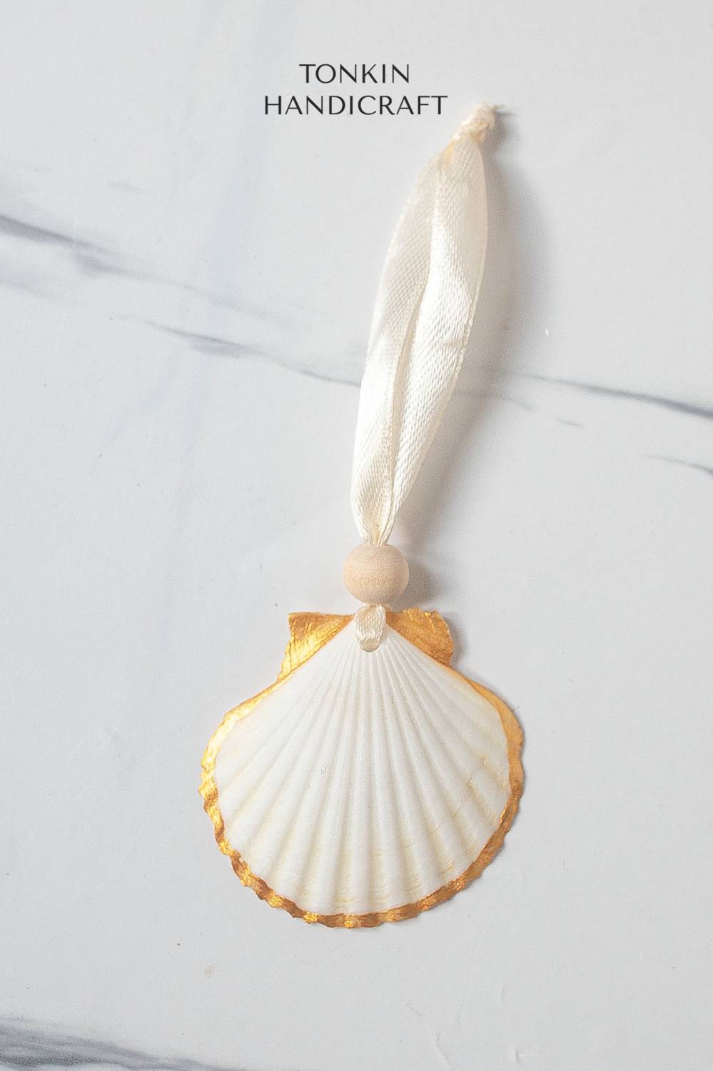 Customizable Scalloped Shell Ornament