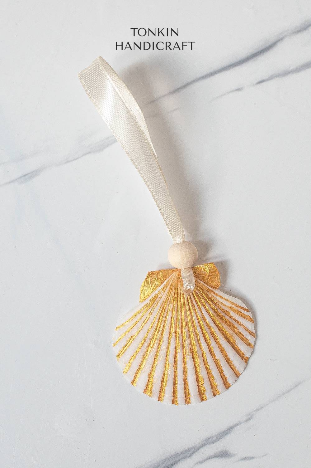 Customizable Scalloped Shell Ornament