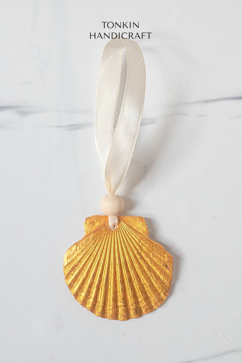 Customizable Scalloped Shell Ornament