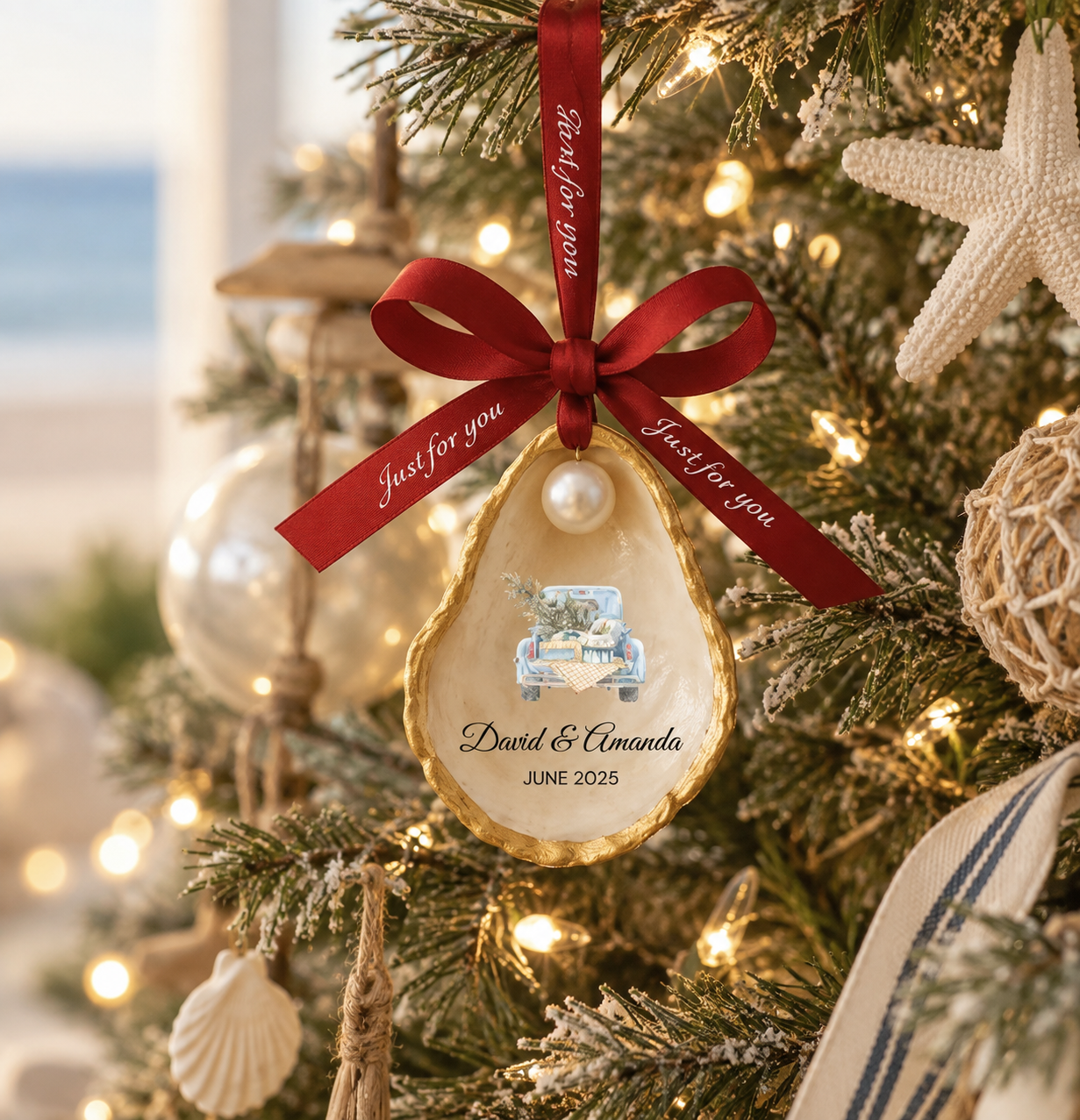 Personalized New Home Oyster Ornament