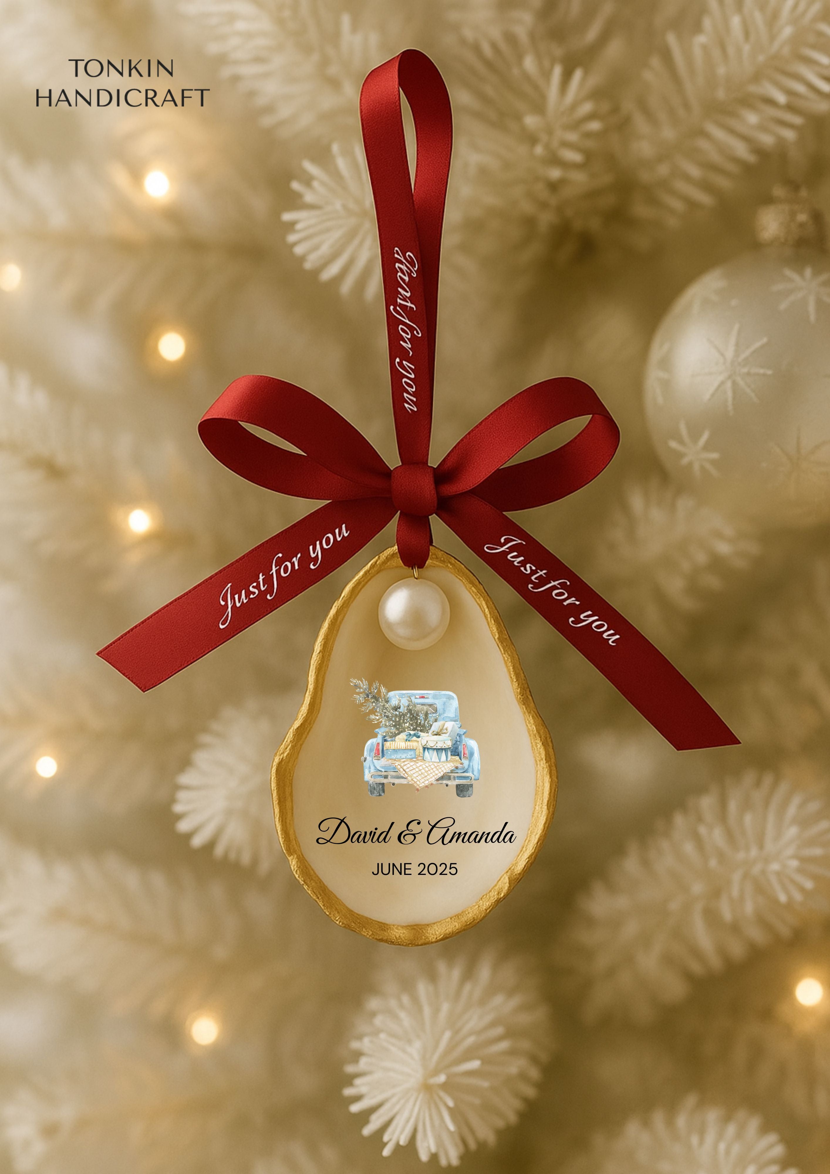 Personalized New Home Oyster Ornament