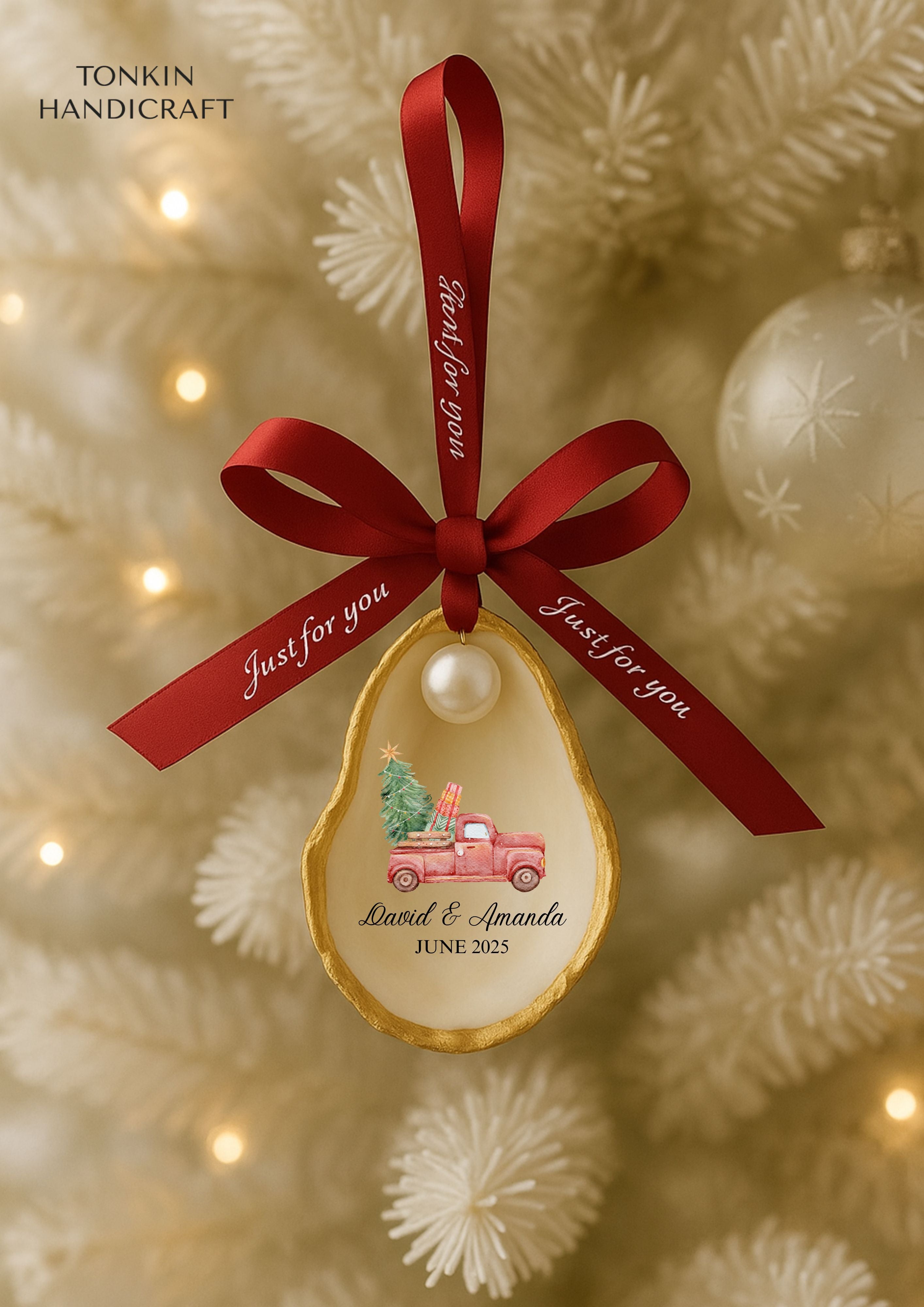 Personalized New Home Oyster Ornament