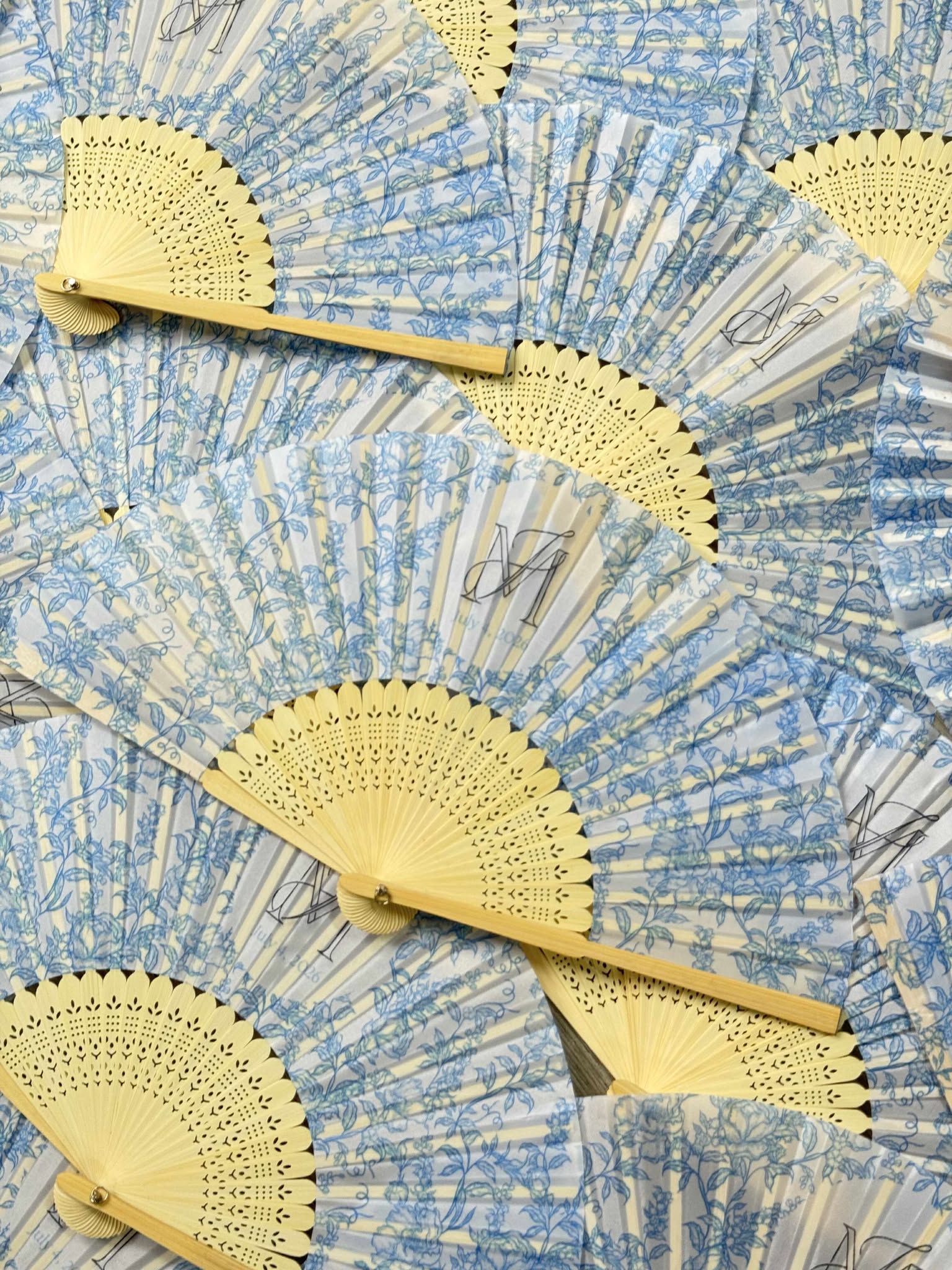 Custom Bulk Floral Wedding Fans