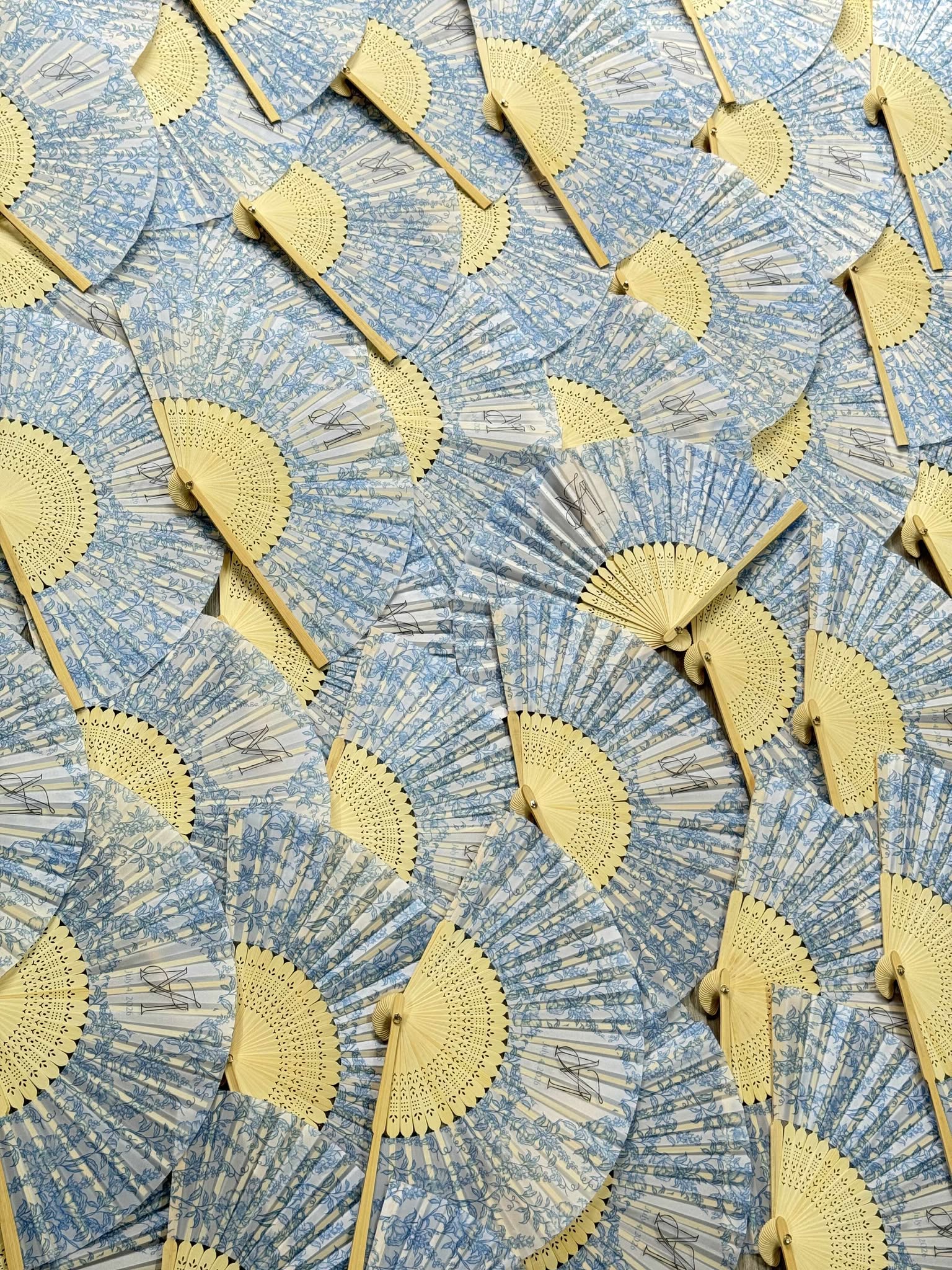 Custom Bulk Floral Wedding Fans