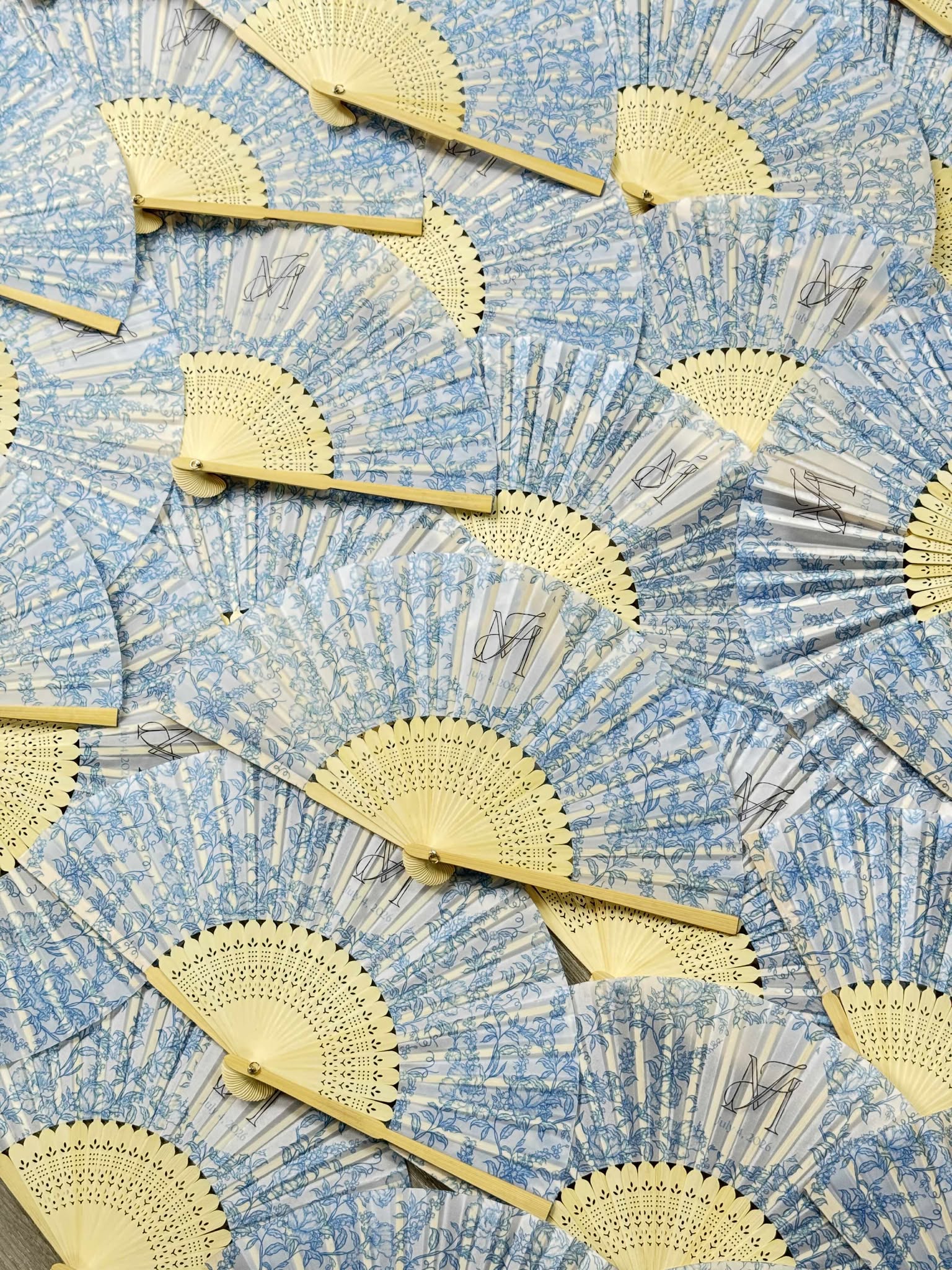 Custom Bulk Floral Wedding Fans
