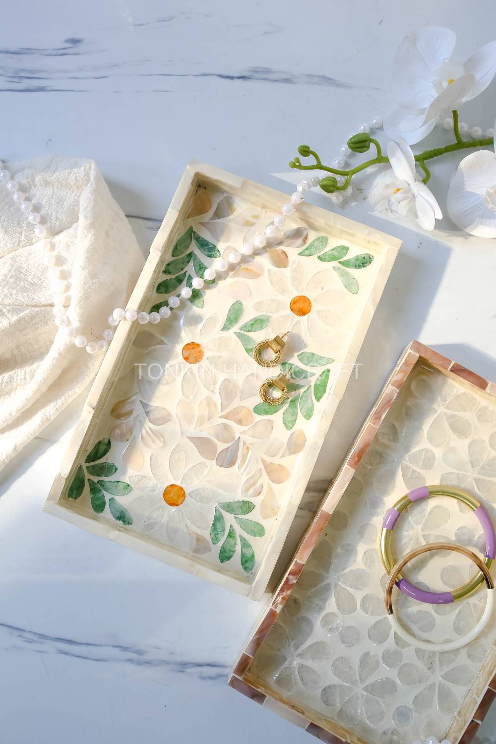 Mother of pearl Rectangle Tray 2