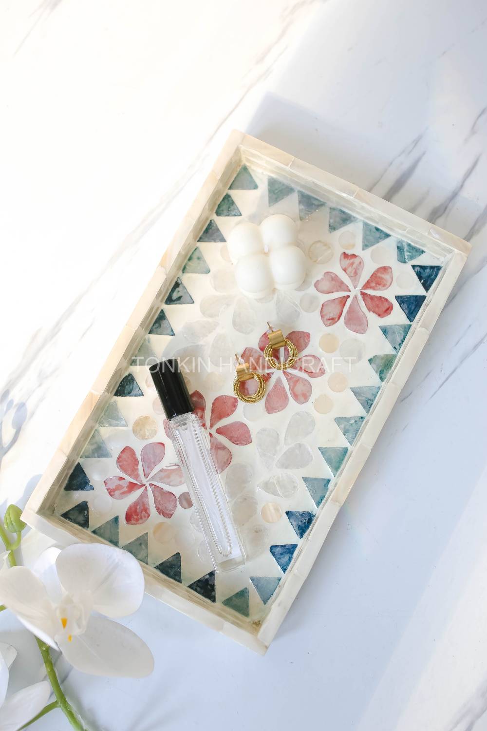 Mother of pearl Rectangle Tray 3