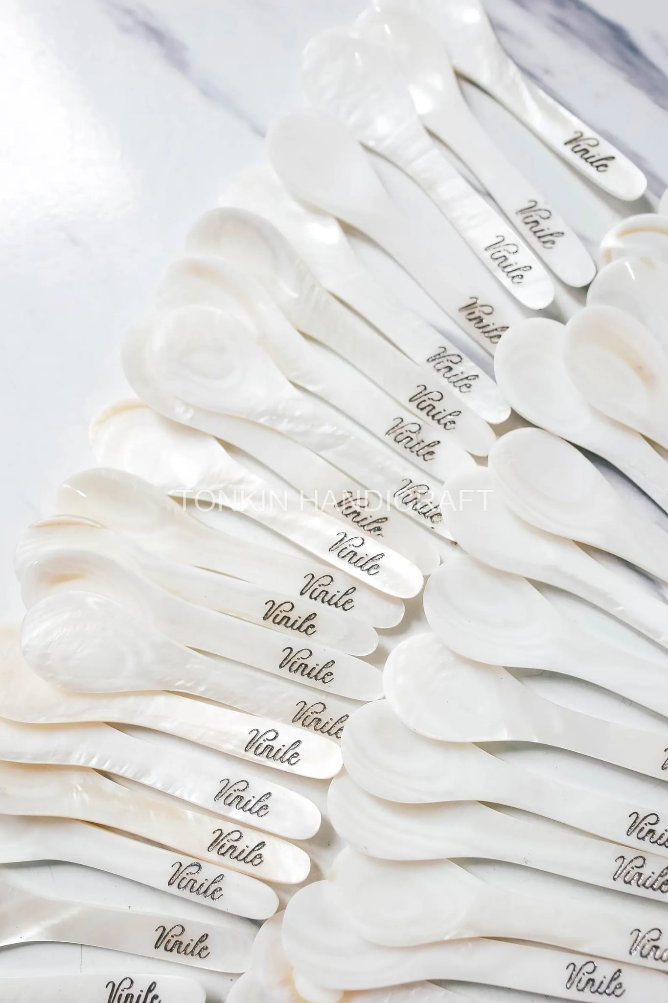 Wholesale 1500 Logo Mother of Pearl Caviar Spoons