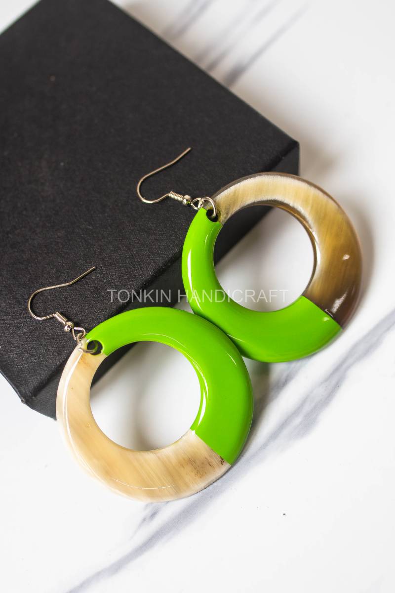 Moc Buffalo Horn Earrings