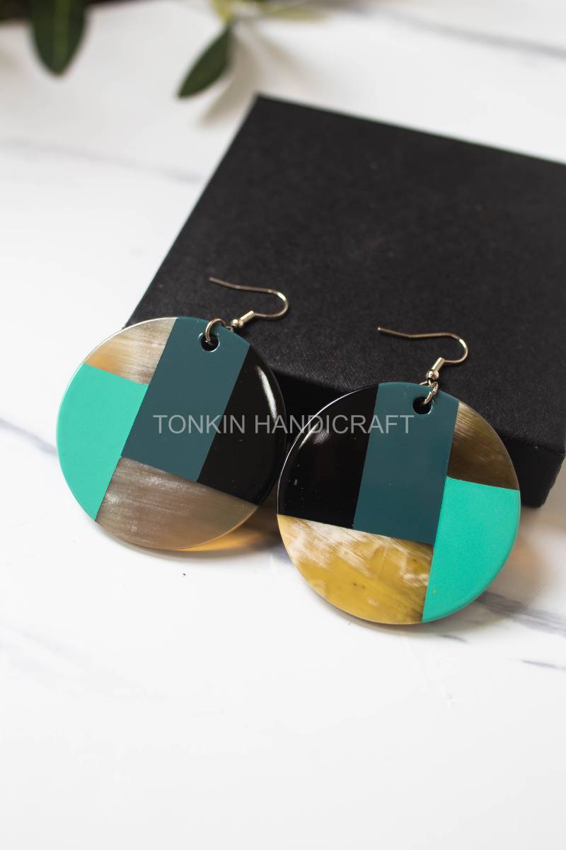 Tron Buffalo Horn Earrings