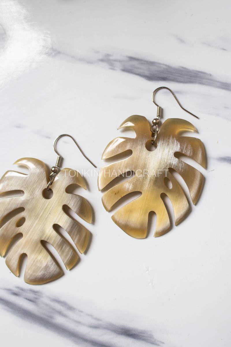 Coo Buffalo Horn Earrings