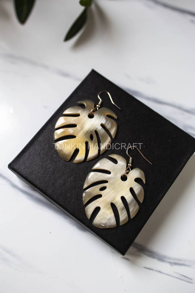 Coo Buffalo Horn Earrings